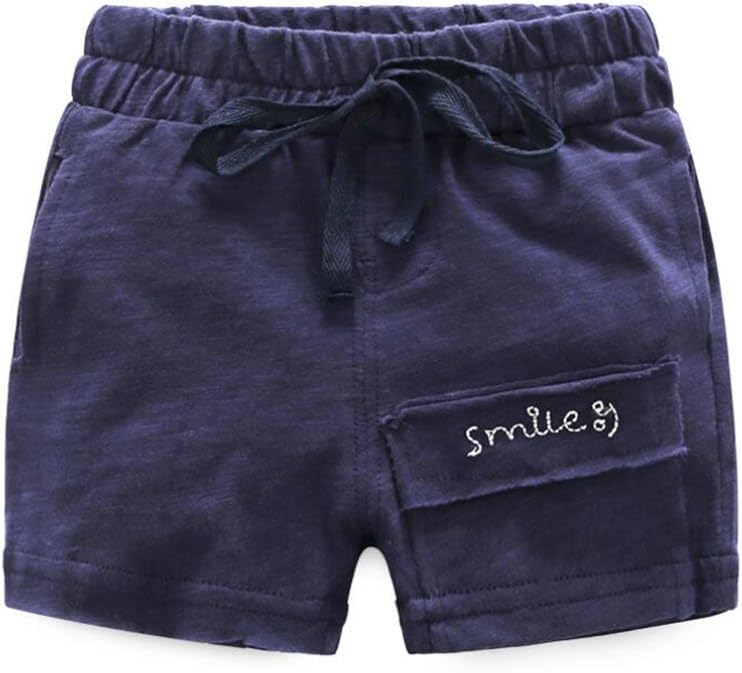 Fashion Boys Embroidered Solid Elastic Casual Pants