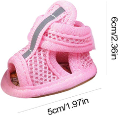 Dog Shoes, Walking Boots, Puppy Footwear, Portable Pet Outdoor, 2.36x1.97x1.97 inches Sturdy Non Slip Protective Boots for Hiking Running Pavement Park Garden Travel Home