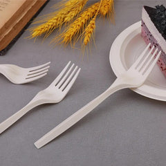 100% Eco Friendly Compostable Forks Disposable Forks Cornstarch Based 50 Large Disposable Utensils (6.7 in.) Durable and Heat Resistant Alternative to Plastic Forks Party Supplies