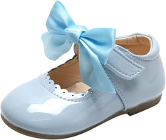 Toddler Flower Girl Dress Shoes Patent Bow Mary Jane Ballet Flats Wedding Party School Mary Janes Shoes for Girls