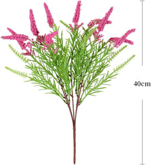 Artificial Flowers Fake Flower,Artificial Green Plant Realistic LavenderOrnament DIY Simulation Lavender Flower DIY Decoration for Home Wedding Party Holiday Purple