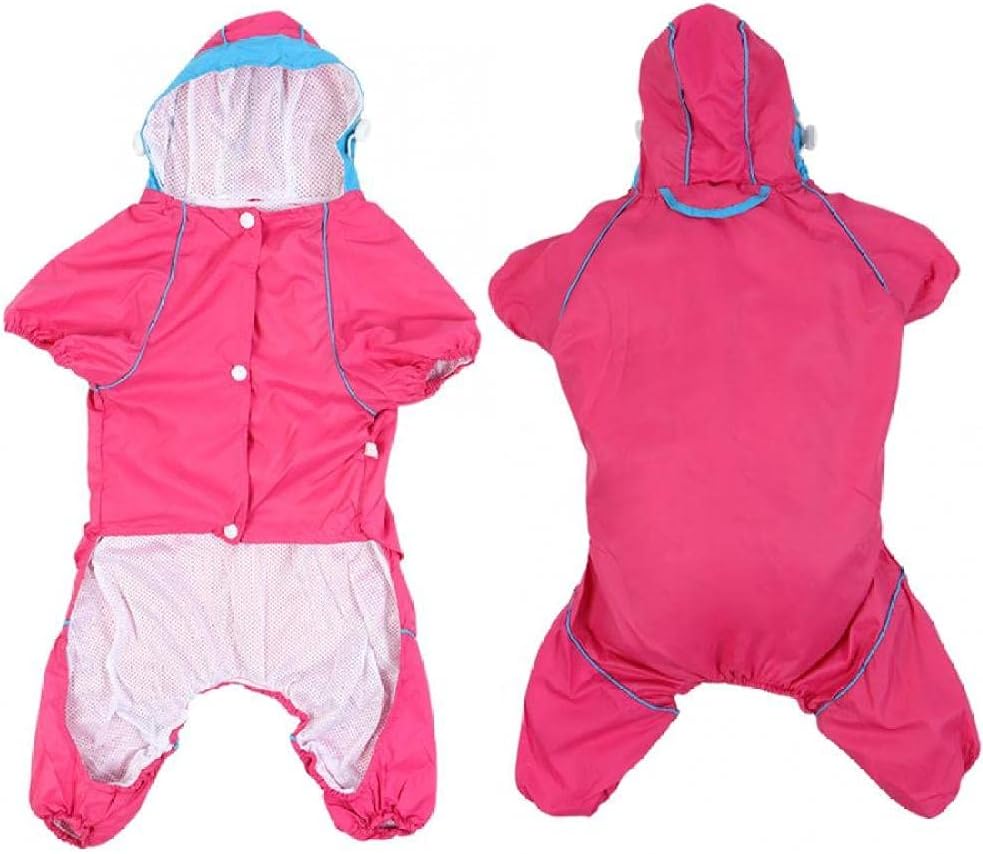 Raincoat for Dogs Waterproof Dog Rain Jacket 1 Pcs Pet Dog Cat Waterproof Rain Proof Hooded One Piece Raincoat Waterproof Small Dog Clothes Raincoat Pet Supplies M