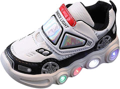 Car Shoes for Boys Light Up Kids Toddler Girls Boys Breathable Flashing Sneakers Cute Cartoon Cars Toddler Shoes