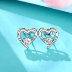 925 Sterling Silver Earrings for Women Trendy White Gold Plated Cubic Zirconia Hypoallergenic Earrings Jewelry Gift for Her