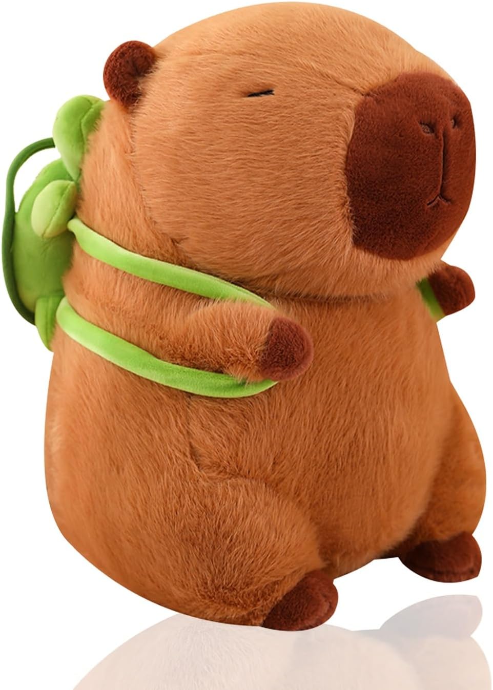 Capybara Plush Toy Cute Capybara Stuffed Animals with Green Turtle Backpack, Soft Capybara Plush Doll Pillow Capybara Stuffed Aniamls Toys for Girls Kids Adults Birthdays Valentines Gift 9 inch