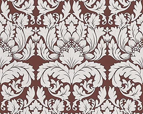 CONCORD WALLCOVERINGS ™ Metropolis 2, Urban Graphic Stripes Floral Plain Light Brown Wallpaper Sample