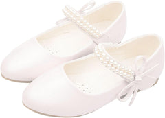 Girls Dress Mary Jane Pearl Ballet Soft Sole Flat Toddler/Big Kids Wedding Party School Princess Flower Shoes