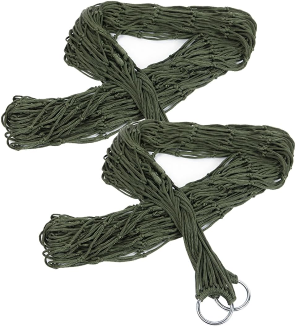 Happyyami Outdoor Hammocks for Outside 2pcs Nylon Hammock Swing Bed Mesh for Relaxation