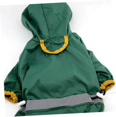 DOITOOL 3pcs PVC Dog Raincoat Breathable Pet Rain Jacket for Small to Dogs and Puppies Dark Green Single-Layer Design Comfortable Fit Elastic Legs and Cuffs