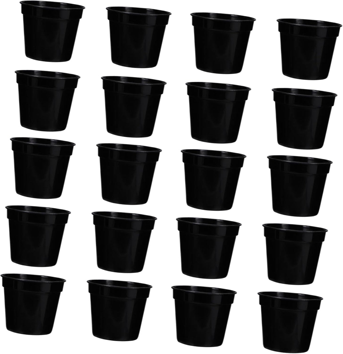 20pcs Sturdy Plastic Small Round Basin Planters Drainage for Succulent Plants Decor