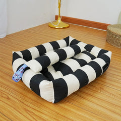 Pet Bed, Pet Nest Pads，Cozy Pet Bed，Pet Self Warming Beds，Dog Bed and cat Bed, Small Dog Teddy cat Bed mat, Super Soft Plush, Cartoon Portable Design. (Color : Light Gray, Size : Small)