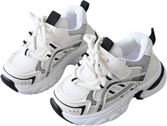 IWIHMIV Kids Tennis Shoes Girls Sneakers Running Shoes Athletic Sports Shoes Lightweight Breathable Casual Walking Sneakers