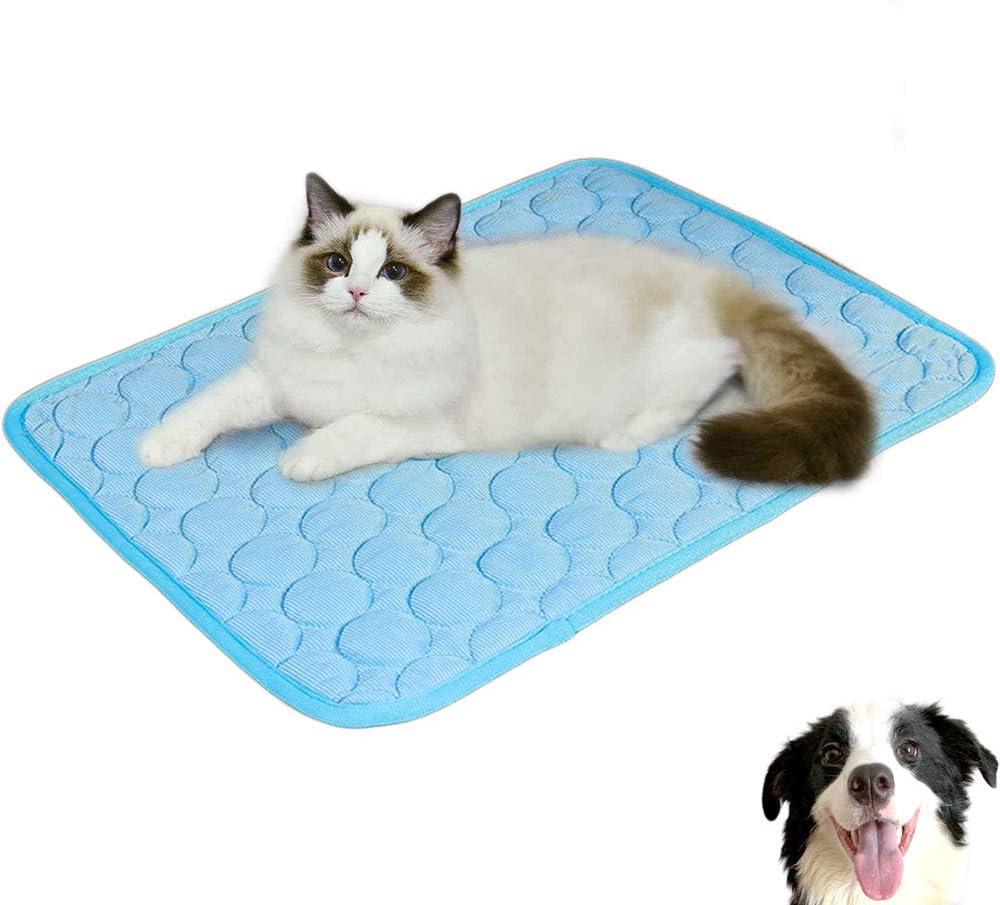 Summer Pet Cat Pad Dog Mat, Washable Car Dog Blanket Cat Sleep Cushion for Kennel Sofa Bed Floor, Travel Car Seats for Little, Medium, Large Pets Indoors Outdoors