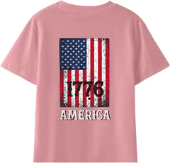 Generic 4th of July T Shirts Toddler Girls Boys American Flag Shirts Kids Novelty Fashion Patriotic Tops Summer Outfits