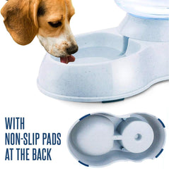 Zento Deals Automatic Self-Dispensing Pet Feeder Premium Quality Replenish Eating Bowl Storage Container Self Feeding Gravity 3.5 liters (Feeder)