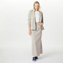 The Drop Women's Denis Woven Long Column Skirt