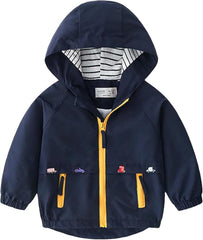 Toddlers Windbreaker Jacket Little Boys Hooded Coat Spring lightweight windproof jackes for toddler baby Casual Outerwear