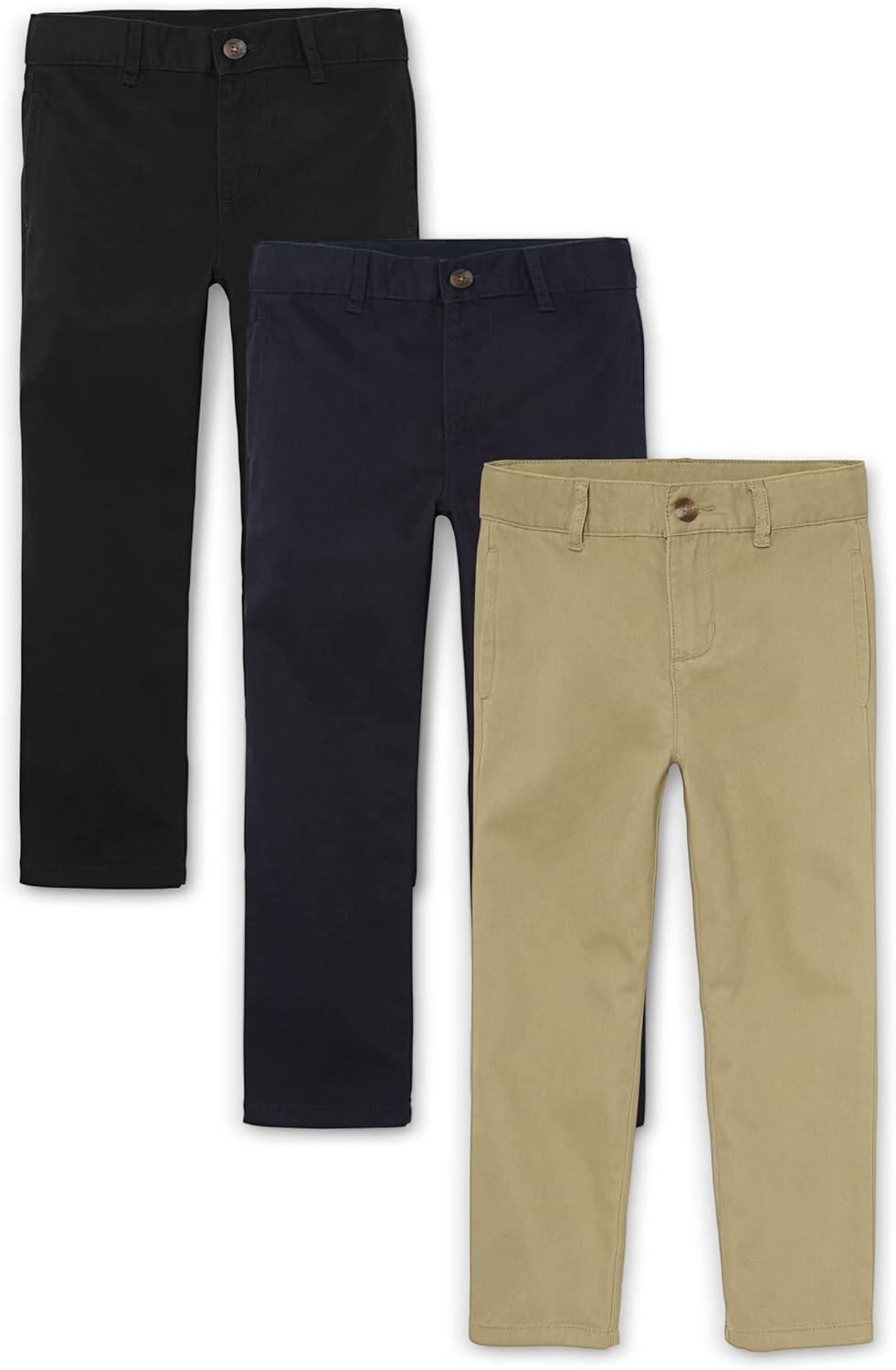The Children's Place Stretch Relaxed Straight Chino Pants,multipacks