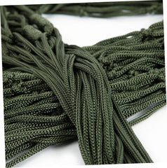 2pcs Outdoor Leisure Nylon Hammock Portable Mesh Sleeping Swing Bed for Camping Hiking and Picnics Army Green Durable and Breathable Design