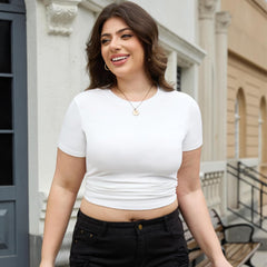 5 Pack Crew Neck T Shirts for Women Daily Casual Womens Fitted Tshirt Basic Tops for Women Stretchy Womens Tees