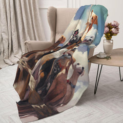 Many Dogs Prints Super Soft Blanket 40"x30" Throw Lightweight Warm Durable Suitable for Bed Sofa