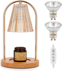 Candle Warmer Lamp with 2 Bulbs,Electric Candle Warmer with Timer,Dimmable Candle Light Melter, Compatible with Small and Large Candles, Aromatic Candle Holders for Bedroom Home Decor