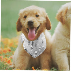 GANAZONO 2pcs Fashionable Dog Bibs Triangle Scarf Dog Bandanas for Pet Photography