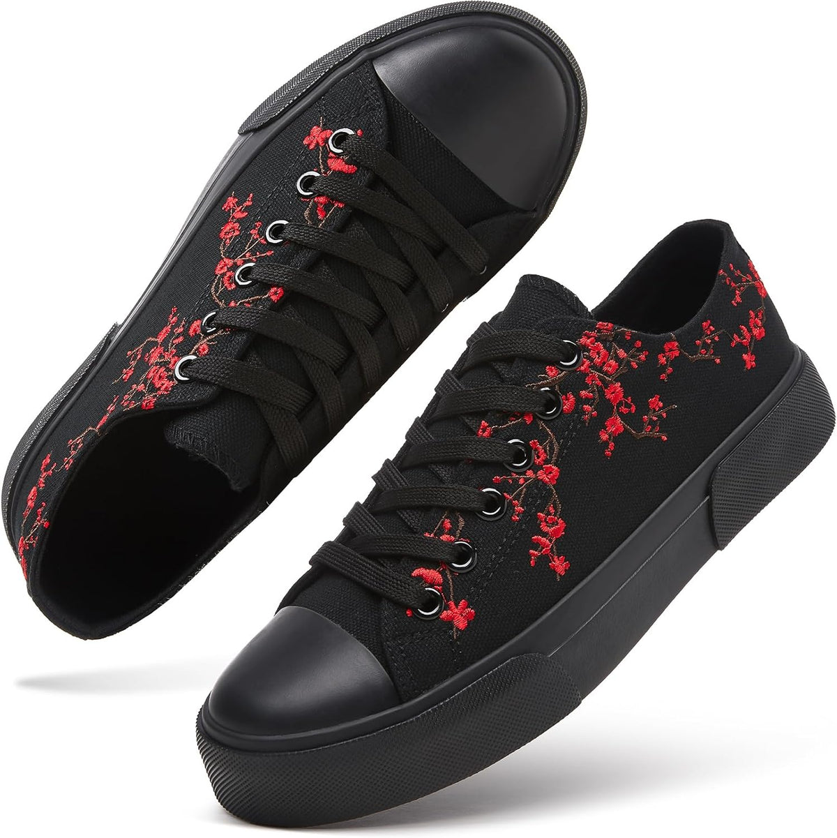 hash bubbie White Sneakers for Women Low Top Canvas Shoes Womens Canvas Sneakers Women's Fashion Sneakers Slip on Casual Tennis Shoes