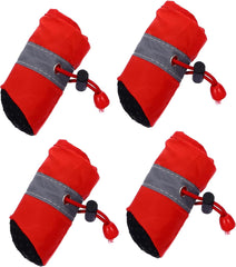 Happyyami 4Pcs Dog Shoes Nonslip Boots for Pet Paw Protection Comfortable Warm Winter Wear Durable Design for Indoor Outdoor Use for Christmas Festivities