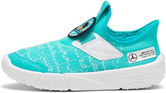 PUMA Unisex-Child Mercedes Amg Petronas Slip on Shoes MAPF1 Slipkart Alternate Closure Sneaker, Black White, 12 US Little Kid