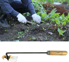 Hand Cultivator Rake Hoe Tiller Tool Weeding Artifact Gardening Agricultural Tools for Garden, Garden Weeding Tool for Weeding Loosening, 40cm