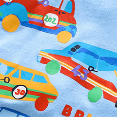 Toddler Boys' Short Sleeve Tees Cotton Casual Car Graphic Crewneck Summer Top Clothes T Shirts Short Sleeve