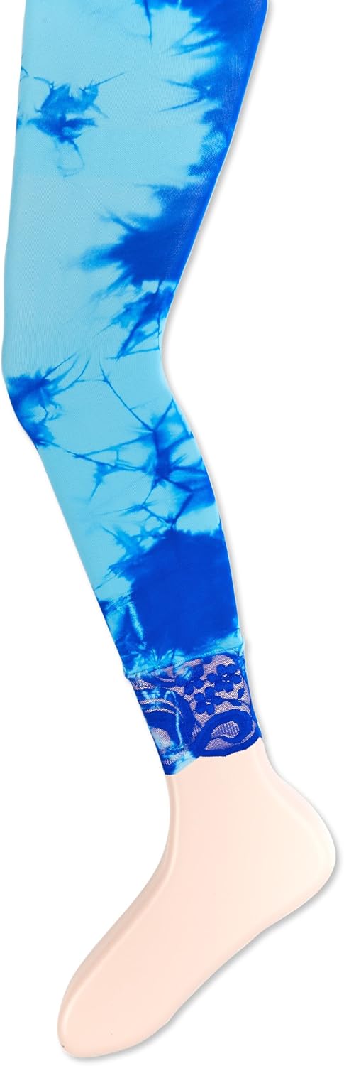 Jefferies Socks Girls 7-16 Lace Tie Dye Footless Tights