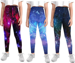 Forchrinse Zebra Girls Leggings Multipack Soft Pants for Kids Soft Yoga Running Workout Leggings in 4-13years