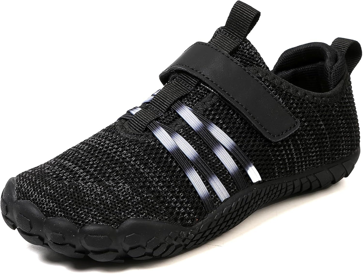 Kids Barefoot Shoes Boys Girls Footwear Toddler Shoes Wide Toe Box Hiking Flexible Zero Drop Sole Minimalist Sneakers Lightweight Breathable Slip On Running Tennis for Indoor Outdoor Little Big Kid