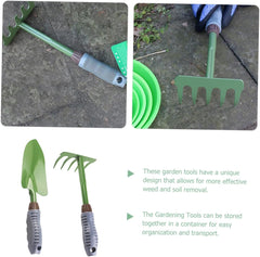 1Set Multifunctional Gardening Hand Tools Durable Garden Rake Shovel with Comfortable Grip for Planting Pruning and Work Easy Organization Transport