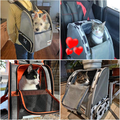 Montana West Cat Carrier Backpack for Small Medium Dog & Puppies with Blackout Curtains for Outdoor Adventures