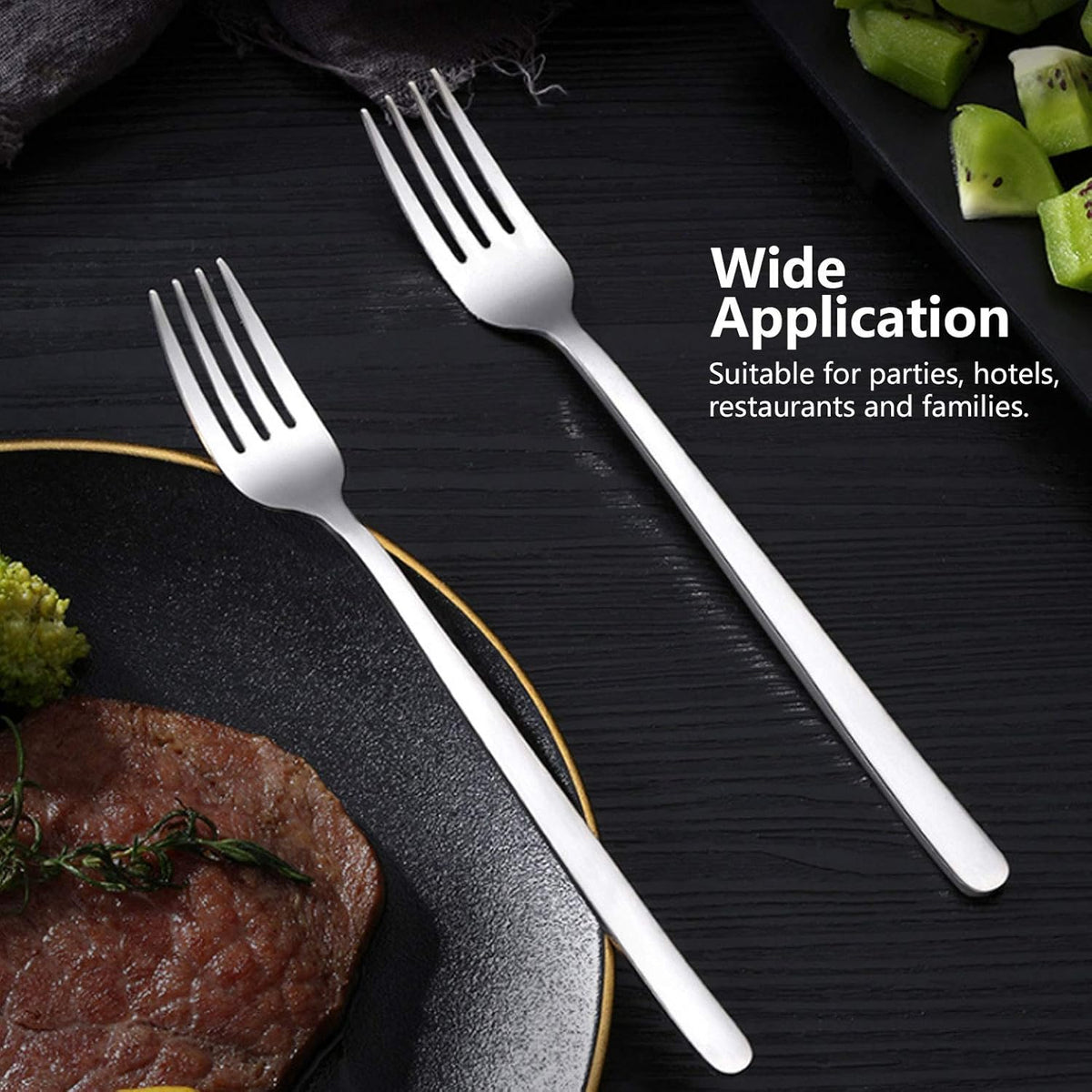 Stainless Steel Dinner Forks, Salad Forks, Cutlery, Tableware for Home, Restaurant Supplies