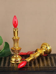 XIALON US 110V 220V 1pairs 9.8inch LED Chinese Candle Lamp Lamp Wealth God Lamp Wealth