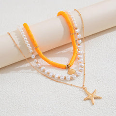 Layered Necklace Stack Necklace Set Jewelry for Women Pearl Bohemian Style