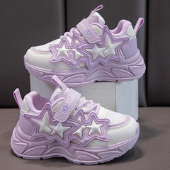 IWIHMIV Toddler Boy Tennis Shoes Girl Sneakers Kids Athletic Running Shoes Breathable Flat Bottom Walking Sneakers