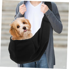 Pet Backpack Dog Carriers for Small Dogs Cat Travel Bag One Shoulder Sling Black