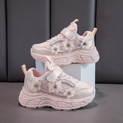 IWIHMIV Girls Sneakers Girls Casual Shoes Toddler Walking Shoes Non Slip Tennis Shoes Comfortable Lightweight Sneakers