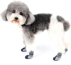 Ranphy Breathable Mesh Dog Boots, Pet Walking Shoes, Reflective Paw Protector with Anti-Slip Sole Sneaker for Hot Pavement Summer for Small Dogs 4 Pack (XL, Blue)