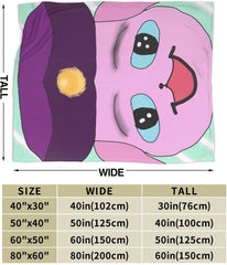 Dog Head in hat 40"x30" Ultra Soft Micro Fleece Blanket - Easy Care and Durable Suitable for Bed, Sofa, Camping