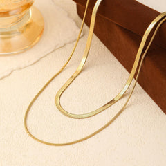 2 PCS Gold Necklace for Women, Cuba Chian Necklace, Layered Chains Necklace, Ideal for Special Occasions, Daily Wear, Wear Alone or Stacked on Summer Beach(Gold)