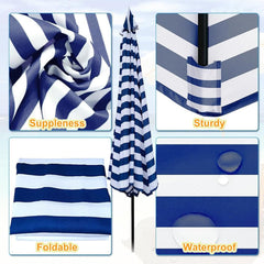 Generic Umbrella Replacement Parasol Canopy, 230CM 270CM 300CM, UV30+, Waterproof, 8 Ribs Patio Sun Umbrella Replacement Cloth Garden Canopy Cover Replacement Cover