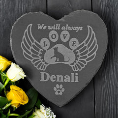 Dog Memorial Gift Personalized Dog Memorial Stone - Pet Memorial Gifts for Cats - Sympathy Gifts for Loss of Dog - Gifts for Loss of Dog - Dog Remembrance Gift, 4''×4''/10×10cm