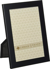 Lawrence Frames Black Metal Picture Frame, 4x6