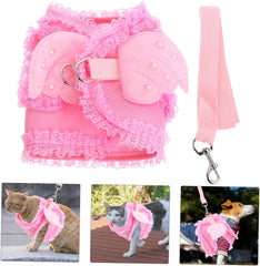 Pet Vest Harness Design Breathable Chest Strap for Cats and Dogs Lightweight Soft Chest Protector with Traction Buckle S for Puppies and Kittens Random Color